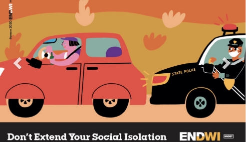 Social Media animation of driver pulled over by officer